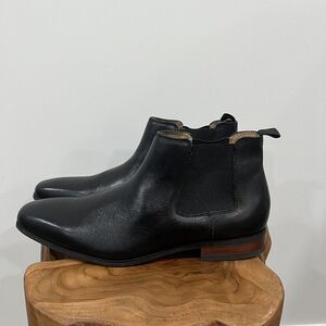 La Milano Premium Leather Ankle Boot Side Stretch Size 11 Black LF9416K
